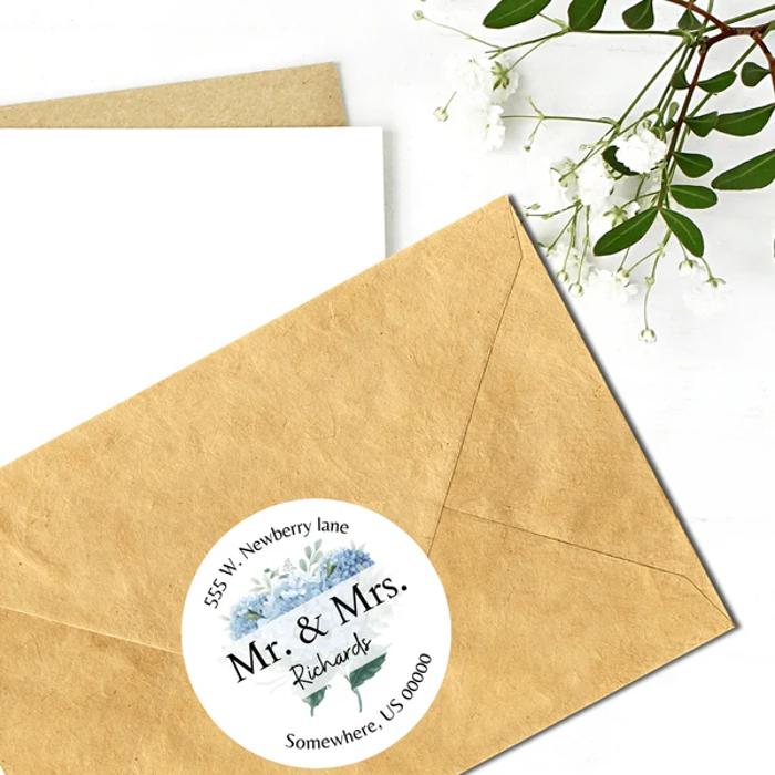 Wedding Bridal Shower Classy Return Address Label Sticker