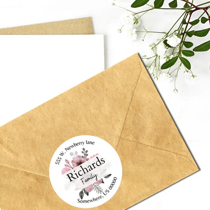 Wedding Bridal Shower Classy Return Address Label Sticker