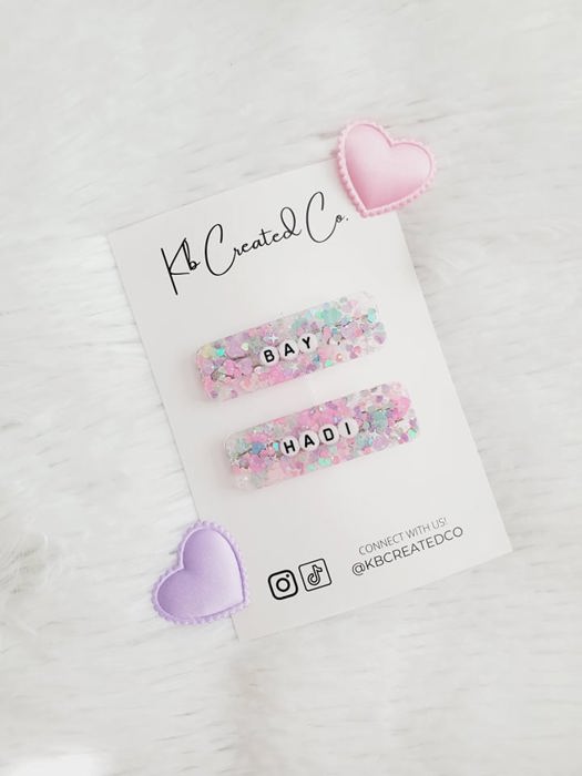Valentines Personalized Hair Clip