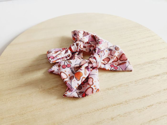 SET OF TWO kids Hand Tied Piggie Bows