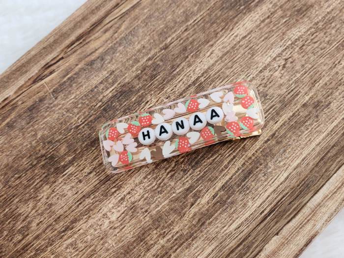 Valentines Personalized name hair clips