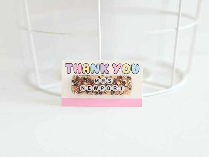 Personalized TEACHER name tag gift