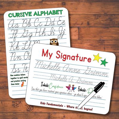 Cursive Handwriting Practice Board