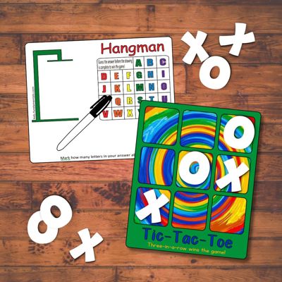 Acrylic Tic Tac Toe & Hangman Board Game | 5 Designs