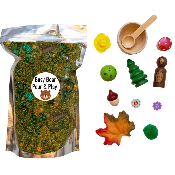 Forest Sensory Bin Play