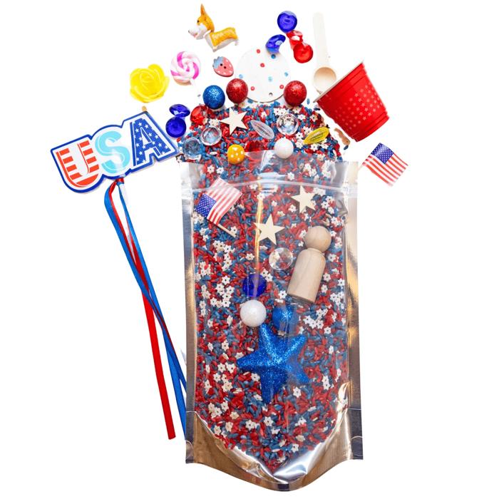 4th of July Sensory Bin  | Sensory Play Activity | Montessori Learning Toy