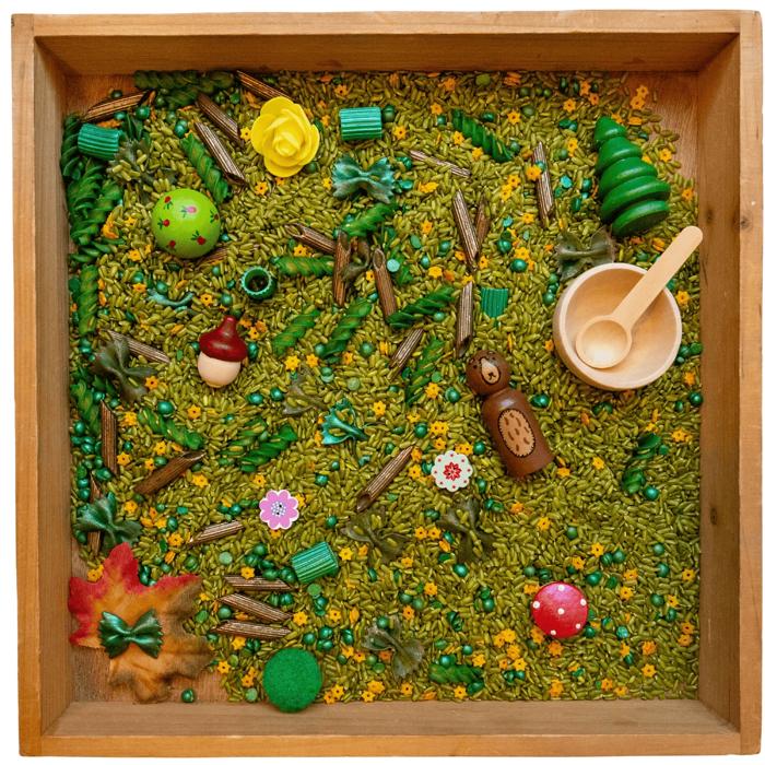 Forest Sensory Bin Play