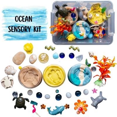 Ocean Dough Discovery Play Dough Kit | Sensory Kit |