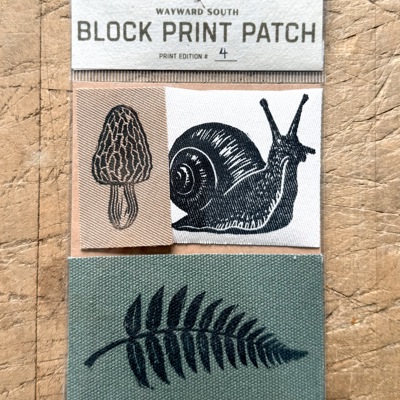 Woods Block Print Patch Set