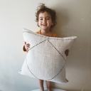 Neutral Woven Boho Pillow/ Nursery Throw Pillow/ 18"x18"/ Cream Pillow/ Gifts for her