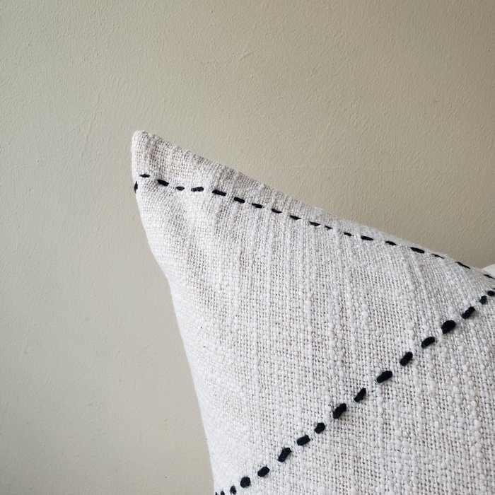 Neutral Woven Boho Pillow/ Nursery Throw Pillow/ 18"x18"/ Cream Pillow/ Gifts for her