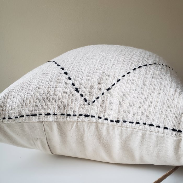 Neutral Woven Boho Pillow/ Nursery Throw Pillow/ 18"x18"/ Cream Pillow/ Gifts for her