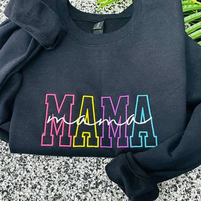 Mama Embroidered Sweatshirt S-3XL