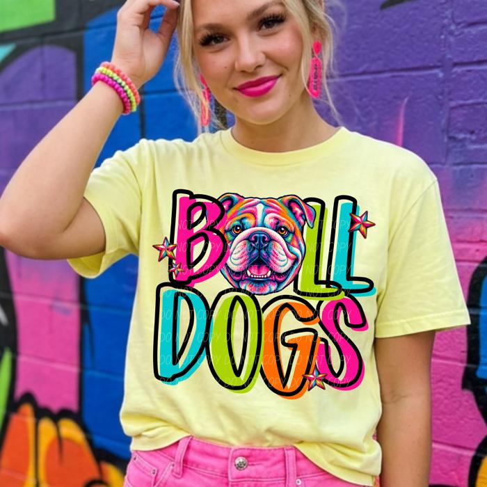 Youth Friday Night Neon Mascot Graphic Tee- 106 mascots to choose from