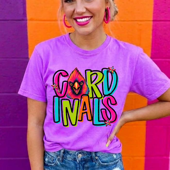 Youth Friday Night Neon Mascot Graphic Tee- 106 mascots to choose from