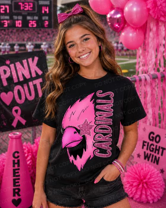Adult Pink Out Cardinals Spiritwear Tee