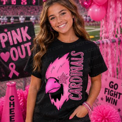 Adult Pink Out Cardinals Spiritwear Tee