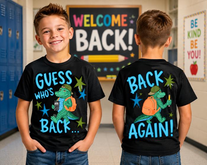 Blue Gator Guess who Back Tee
