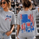 Youth Red White Blue Football  Tee