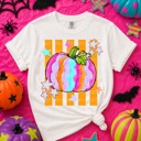  Colorful Pumpkin Shirt, Groovy Halloween Shirt, Cute Halloween Tee, Comfort Colors Fall Shirt, Pink Pumpkin Shirt, Trendy Halloween Tee