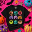  Youth Colorful Halloween Shirt, Jack O Lantern Shirt, Pumpkin Comfort Colors Tee, Cute Spooky Season Shirt, Groovy Halloween Graphic Tee