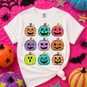 Youth Colorful Halloween Shirt, Jack O Lantern Shirt, Pumpkin Comfort Colors Tee, Cute Spooky Season Shirt, Groovy Halloween Graphic Tee