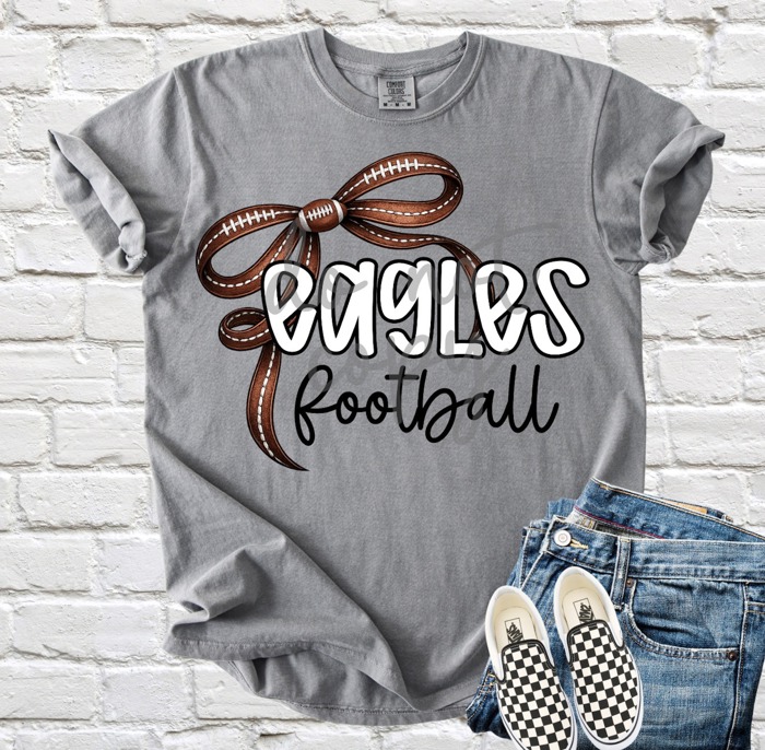 Adult Football Mascot Bow Tee