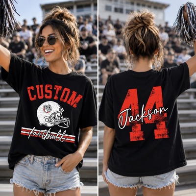 Adult Personalized Football Tee