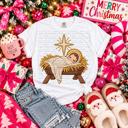  Adult Manger Faux Embroidery Tee