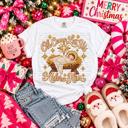  Adult Oh Come Let Us Adore Him Faux Embroidery Tee