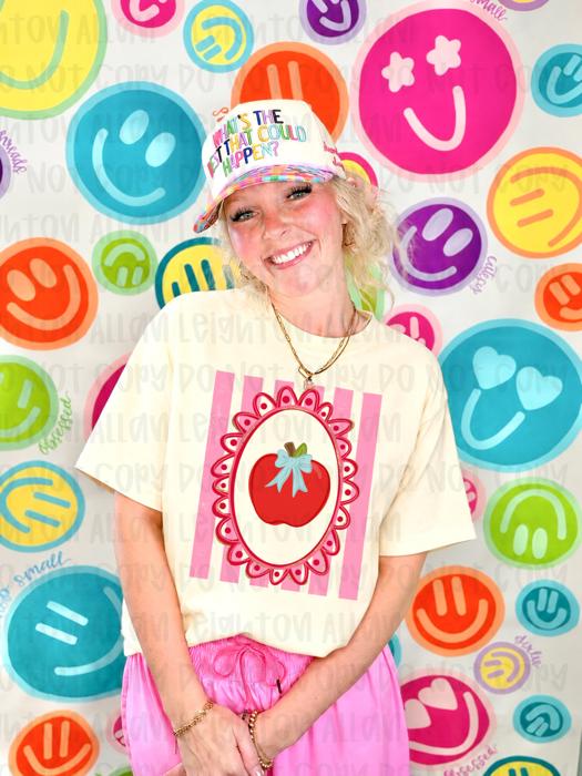 Teacher Apple Bow Tee