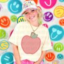  Faux Stitched Apple Tee