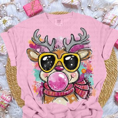 Bubblegum Reindeer Tshirt