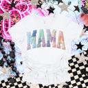  Mama Faux Embroidered Tshirt