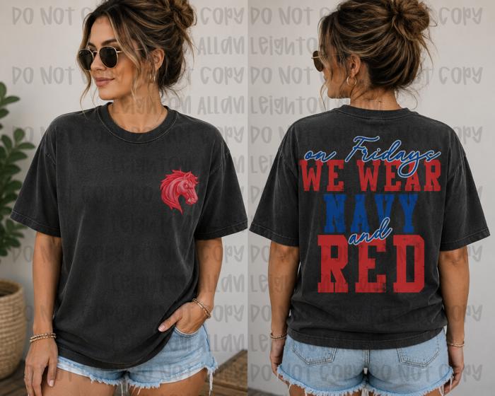 On Fridays we wear Custom School Spirit Shirt