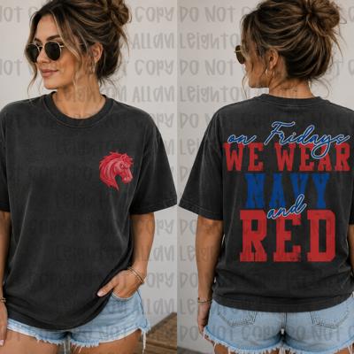 On Fridays we wear Custom School Spirit Shirt