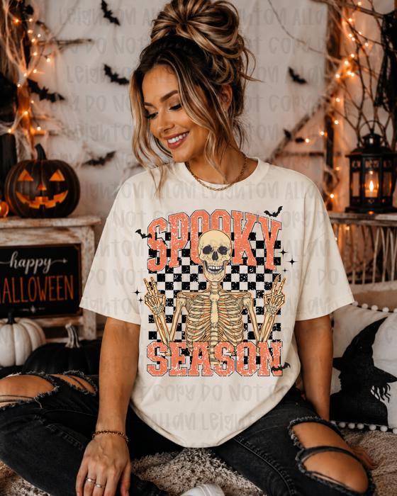 Adult Spooky Season Skeleton Tee