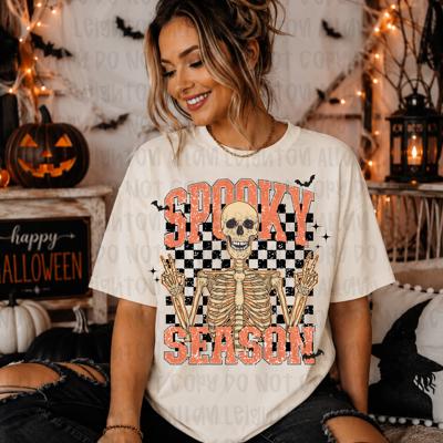 Adult Spooky Season Skeleton Tee