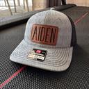  Personalized Youth Richardson 112 Trucker Hat – Custom Engraved Leather Patch Name Hat
