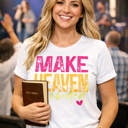  Make Heaven Crowded Christian T-Shirt | Faith Based Shirt | Evangelism Tee | Christian Gift for Women | Church Shirt | Religious Graphic Tee