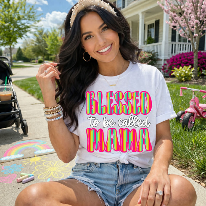 Blessed Retro Mama Tee