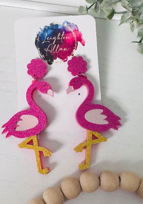Flamingo Dangle Earrings