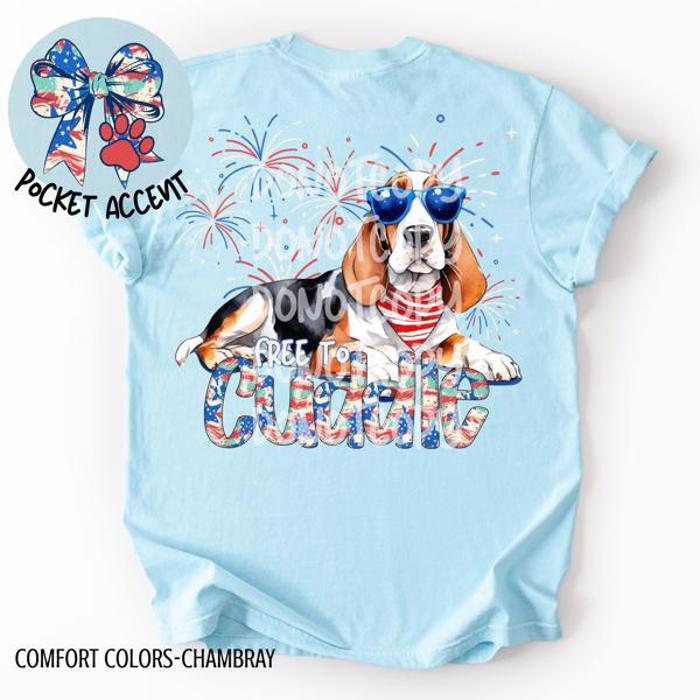 Americana Free to Cuddle Graphic Tee