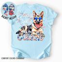 Small German Shephard Americana Free to Cuddle Graphic Tee