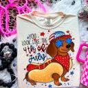  Dachshund 4th of July Tee