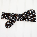  Knotted Headband - Ghosts and Pumpkins on Black