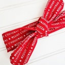  Knotted Headband - Merry Christmas on Red