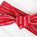  Knotted Headband - Merry Christmas on Red