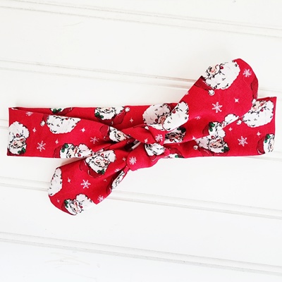 Knotted Headband - Vintage Santa