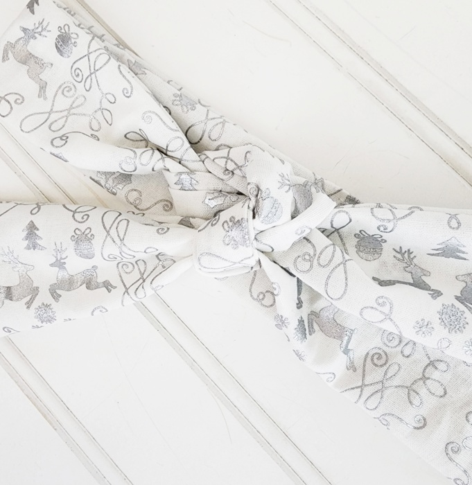 Knotted Headband - Silver Reindeer
